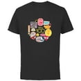 thumbnail image 1 of Disney 100 Mickey and Pals Happy Faces Stickers D100 - Short Sleeve Cotton T-Shirt for Adults - Customized-Black, 1 of 5