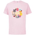thumbnail image 1 of Disney 100 Mickey and Pals Happy Faces Stickers D100 - Short Sleeve Cotton T-Shirt for Adults - Customized-Soft Pink, 1 of 5