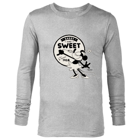 Disney 100 Minnie Mouse Sassy and Sweet Since 1928 D100 - Long Sleeve T-Shirt for Men - Customized-Athletic Heather