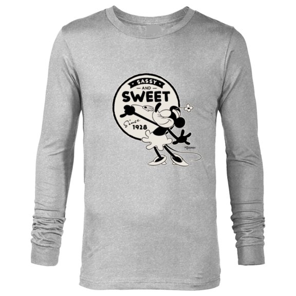 Disney 100 Minnie Mouse Sassy and Sweet Since 1928 D100 - Long Sleeve T-Shirt for Men - Customized-Athletic Heather