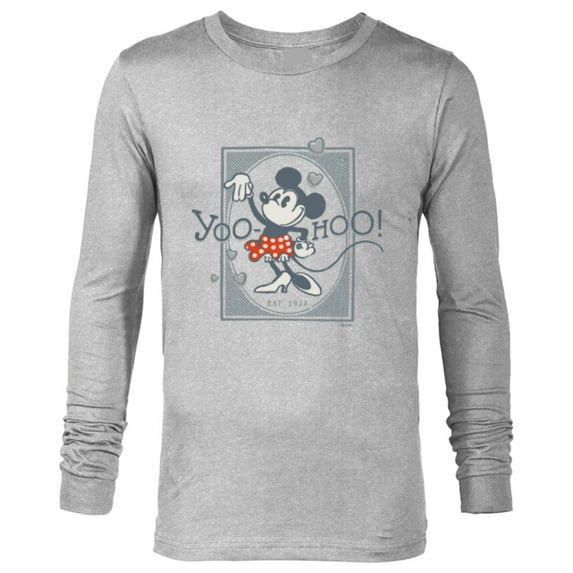 Disney 100 Minnie Mouse Yoo-Hoo! Est 1928 Vintage D100 - Long Sleeve T-Shirt for Men - Customized-Athletic Heather