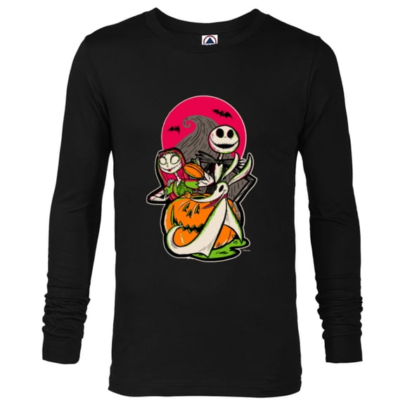 Disney 100 Nightmare Before Christmas Halloween Jack & Sally - Long Sleeve T-Shirt for Men - Customized-Black