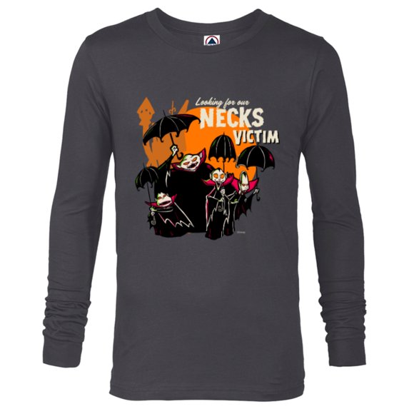 Disney 100 Nightmare Before Christmas Halloween Necks Victim - Long Sleeve T-Shirt for Men - Customized-Charcoal Heather
