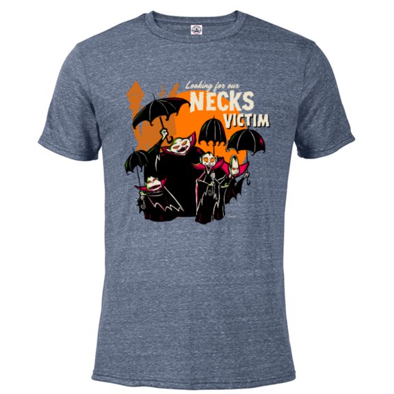 Disney 100 Nightmare Before Christmas Halloween Necks Victim - Short Sleeve Blended T-Shirt for Adults - Customized-Denim Snow Heather