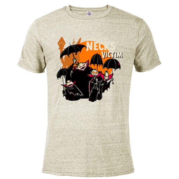 Disney 100 Nightmare Before Christmas Halloween Necks Victim - Short Sleeve Blended T-Shirt for Adults - Customized-Putty Snow Heather