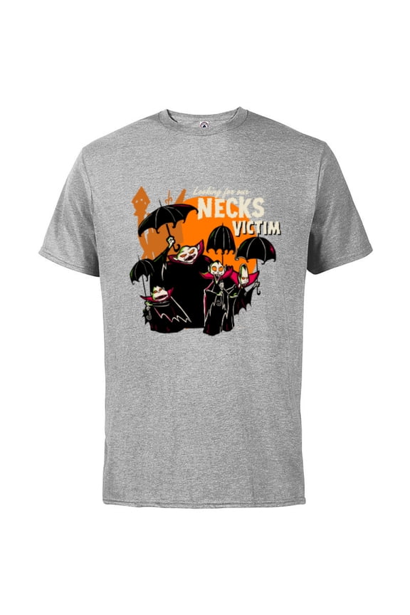 Disney 100 Nightmare Before Christmas Halloween Necks Victim - Short Sleeve Cotton T-Shirt for Adults - Customized-Athletic Heather