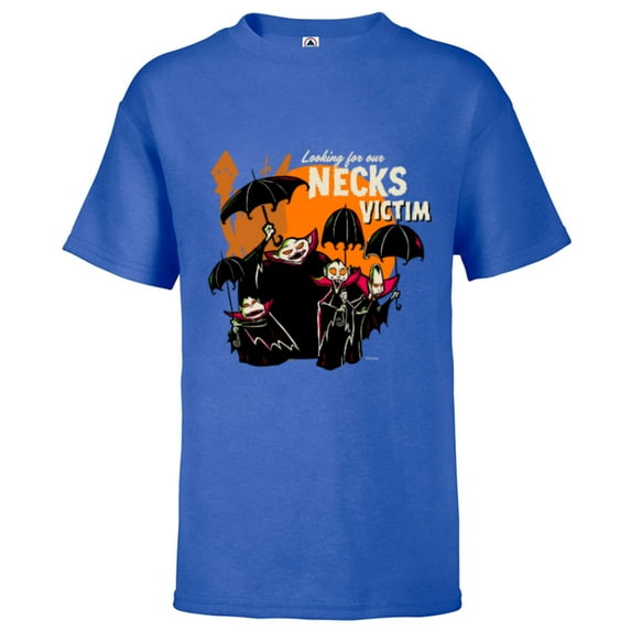 Disney 100 Nightmare Before Christmas Halloween Necks Victim - Short Sleeve T-Shirt for Kids - Customized-Royal