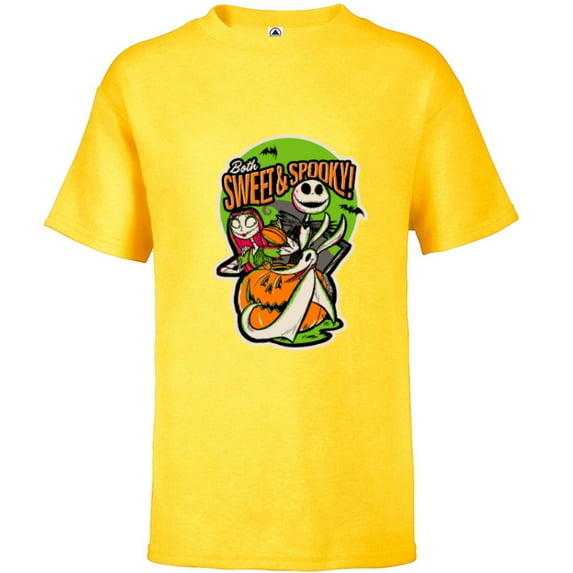 Disney 100 Nightmare Before Christmas Halloween Sweet Spooky - Short Sleeve T-Shirt for Kids - Customized-Sunflower