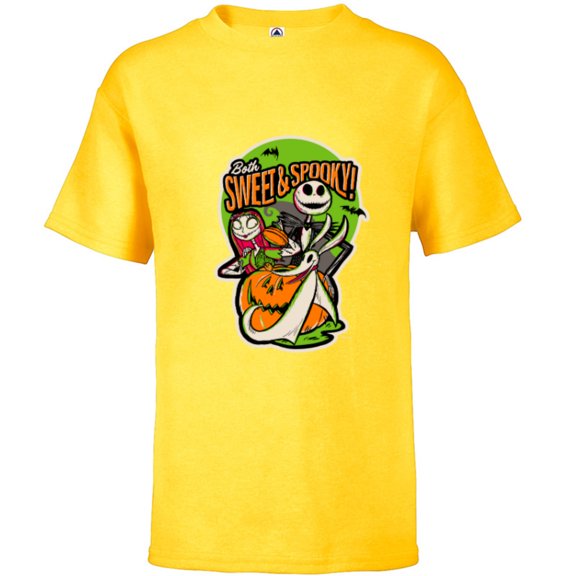 Disney 100 Nightmare Before Christmas Halloween Sweet Spooky - Short Sleeve T-Shirt for Kids - Customized-Sunflower