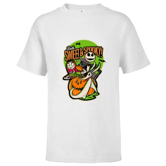 Disney 100 Nightmare Before Christmas Halloween Sweet Spooky - Short Sleeve T-Shirt for Kids - Customized-White