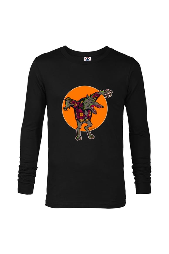 Disney 100 Nightmare Before Christmas Halloween Wolfman - Long Sleeve T-Shirt for Men - Customized-Black