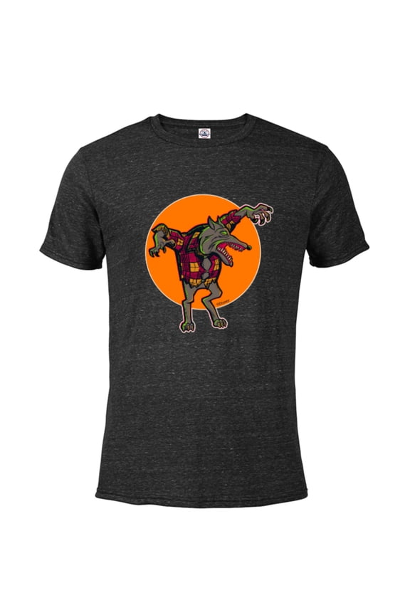 Disney 100 Nightmare Before Christmas Halloween Wolfman - Short Sleeve Blended T-Shirt for Adults - Customized-Black Snow Heather