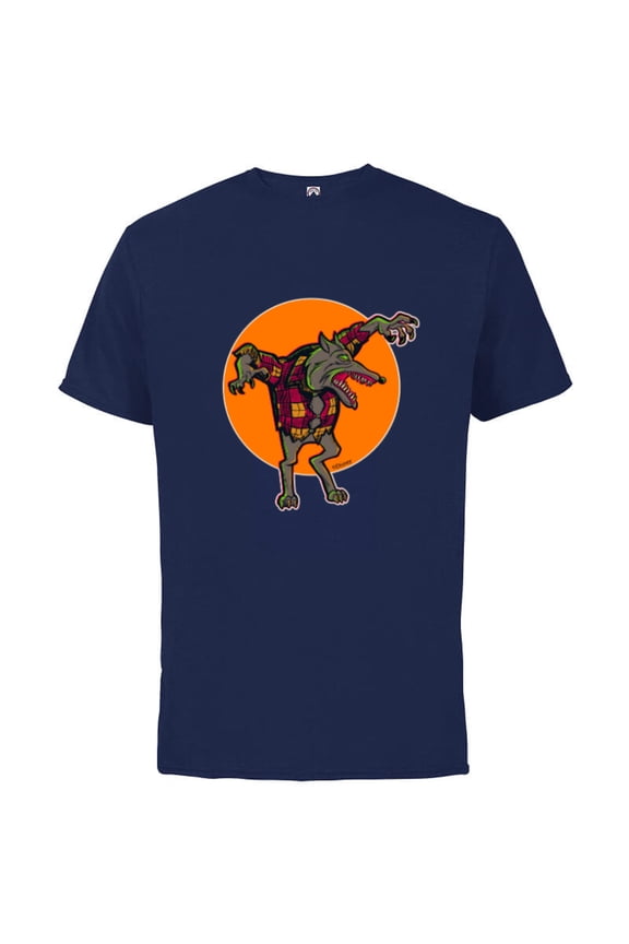 Disney 100 Nightmare Before Christmas Halloween Wolfman - Short Sleeve Cotton T-Shirt for Adults - Customized-Athletic Navy