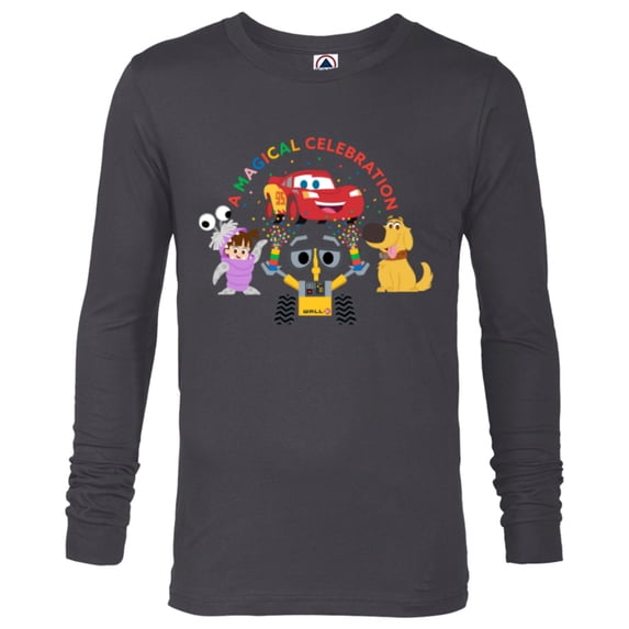 Disney 100 Pixar A Magical Celebration Anniversary D100 - Long Sleeve T-Shirt for Men - Customized-Charcoal Heather