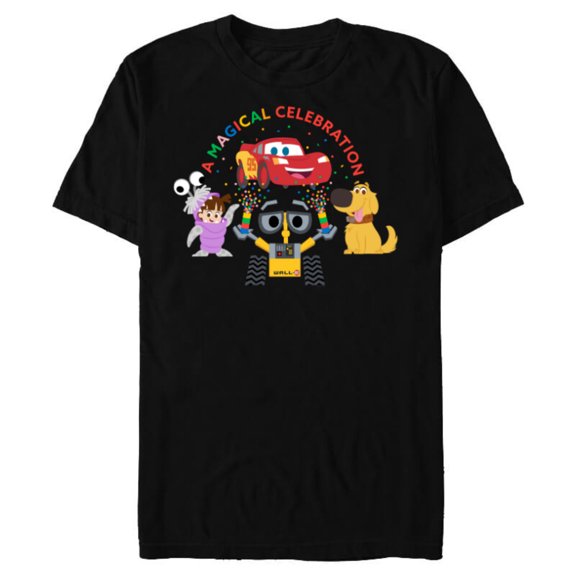 Disney 100 Pixar A Magical Celebration Anniversary D100 - Short Sleeve Blended T-Shirt for Adults - Customized-Black