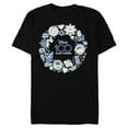 thumbnail image 1 of Disney 100 Pixar Happy Faces Blue Sticker Circle D100 - Short Sleeve Blended T-Shirt for Adults - Customized-Black, 1 of 5