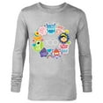 thumbnail image 1 of Disney 100 Pixar Happy Faces Sticker Circle D100 - Long Sleeve T-Shirt for Men - Customized-Athletic Heather, 1 of 5
