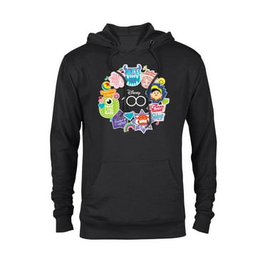 Disney 100 Pixar Happy Faces Sticker Circle D100 - Pullover Hoodie for Adults - Customized-Black
