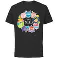thumbnail image 1 of Disney 100 Pixar Happy Faces Sticker Circle D100 - Short Sleeve Cotton T-Shirt for Adults - Customized-Black, 1 of 5