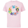 thumbnail image 1 of Disney 100 Pixar Happy Faces Sticker Circle D100 - Short Sleeve Cotton T-Shirt for Adults - Customized-Soft Pink, 1 of 5