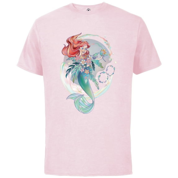 Disney 100 Platinum Princess Collection Ariel D100 - Short Sleeve Cotton T-Shirt for Adults - Customized-Soft Pink