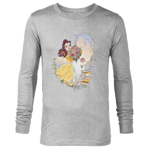 Disney 100 Platinum Princess Collection Belle D100 - Long Sleeve T-Shirt for Men - Customized-Athletic Heather