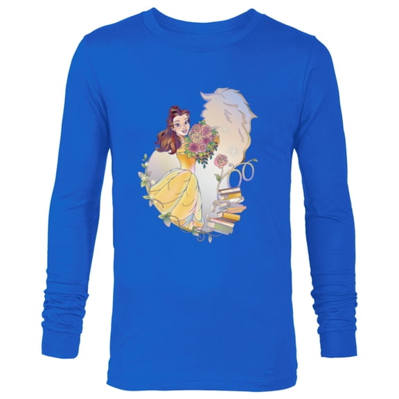 Disney 100 Platinum Princess Collection Belle D100 - Long Sleeve T-Shirt for Men - Customized-Navy