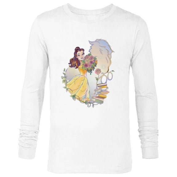 Disney 100 Platinum Princess Collection Belle D100 - Long Sleeve T-Shirt for Men - Customized-White