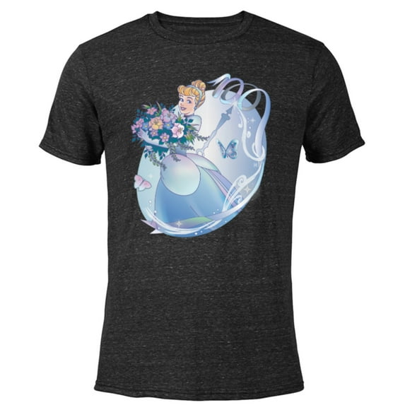 Disney 100 Platinum Princess Collection Cinderella D100 - Short Sleeve Blended T-Shirt for Adults - Customized-Black