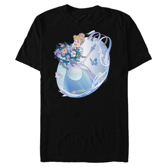 Disney 100 Platinum Princess Collection Cinderella D100 - Short Sleeve Blended T-Shirt for Adults - Customized-Black