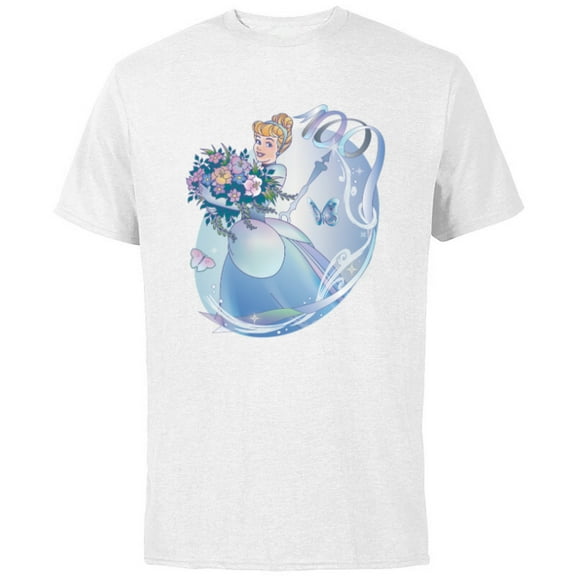 Disney 100 Platinum Princess Collection Cinderella D100 - Short Sleeve Cotton T-Shirt for Adults - Customized-White