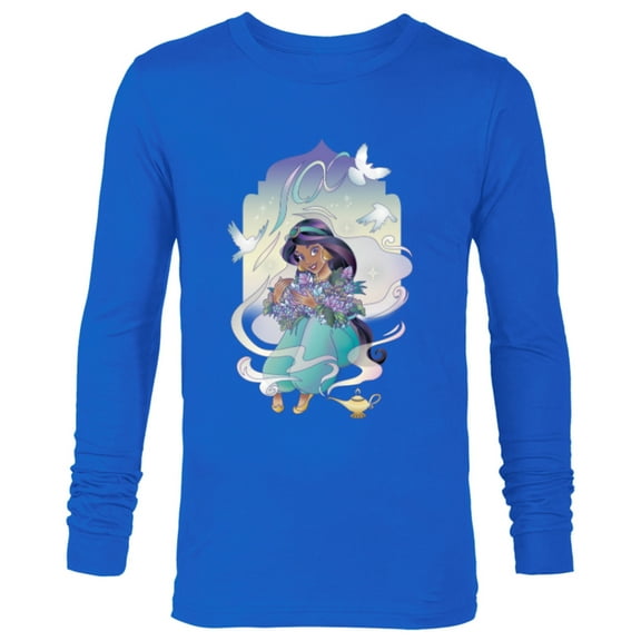 Disney 100 Platinum Princess Collection Jasmine D100 - Long Sleeve T-Shirt for Men - Customized-Navy