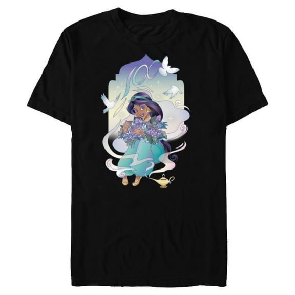 Disney 100 Platinum Princess Collection Jasmine D100 - Short Sleeve Blended T-Shirt for Adults - Customized-Black