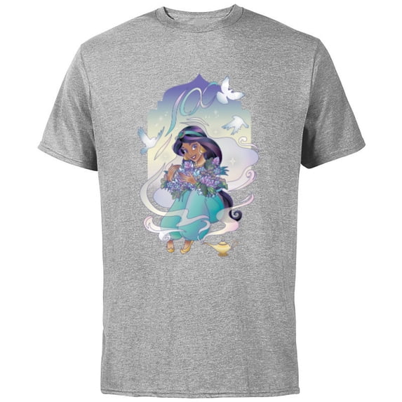 Disney 100 Platinum Princess Collection Jasmine D100 - Short Sleeve Cotton T-Shirt for Adults - Customized-Athletic Heather