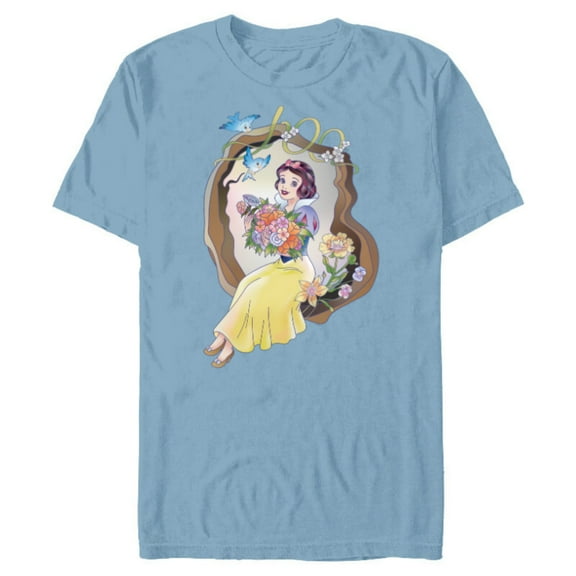 Disney 100 Platinum Princess Collection Snow White D100 - Short Sleeve Blended T-Shirt for Adults - Customized-Ocean Blue