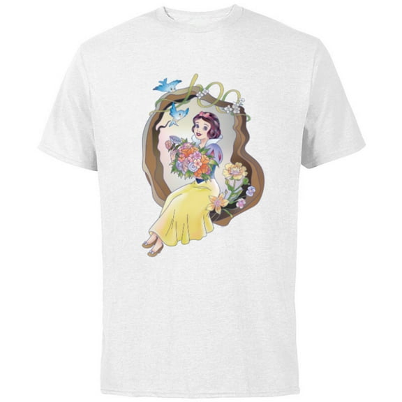 Disney 100 Platinum Princess Collection Snow White D100 - Short Sleeve Cotton T-Shirt for Adults - Customized-White
