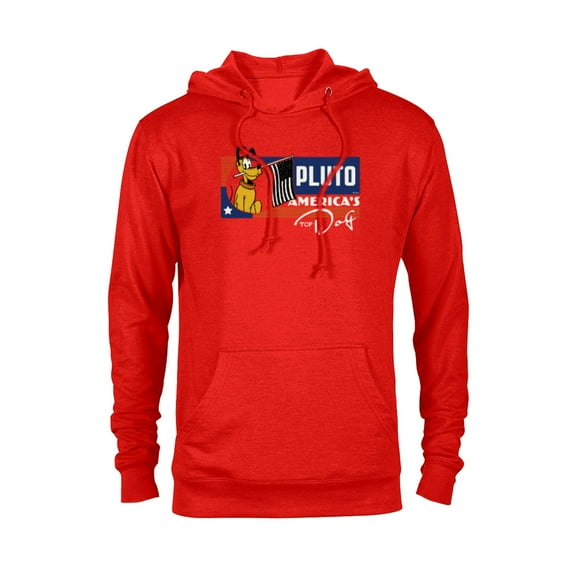 Disney 100 Pluto America’s Top Dog Flag Retro Vintage D100 - Pullover Hoodie for Adults - Customized-Red