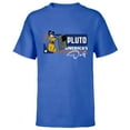 thumbnail image 1 of Disney 100 Pluto America’s Top Dog Flag Retro Vintage D100 - Short Sleeve T-Shirt for Kids - Customized-Royal, 1 of 5