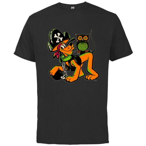 Disney 100 Pluto Halloween Classic Pirate Captain Costume - Short Sleeve Cotton T-Shirt for Adults - Customized-Black