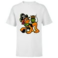 thumbnail image 1 of Disney 100 Pluto Halloween Classic Pirate Captain Costume - Short Sleeve T-Shirt for Kids - Customized-White, 1 of 5