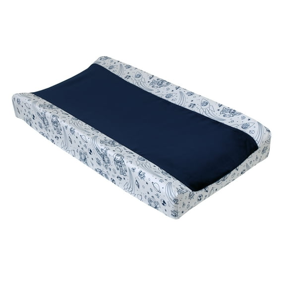 Disney 100% Polyester Soft Fits Standard Diaper Changing Pad Cover, Blue