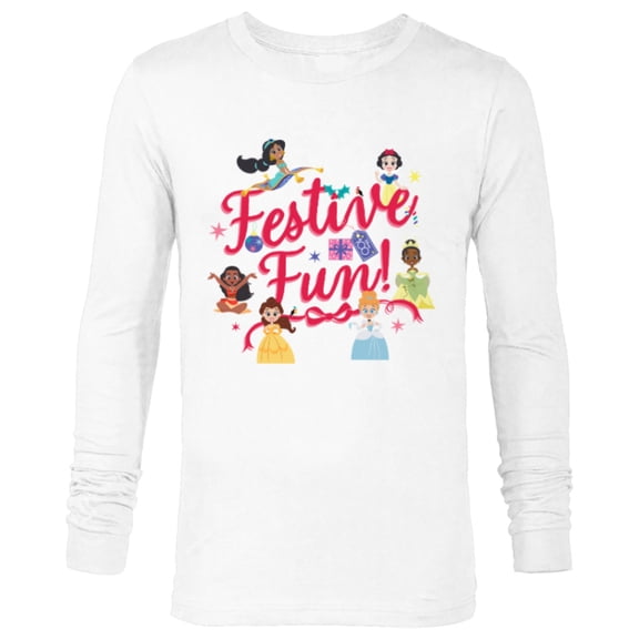 Disney 100 Princess Squad Christmas Holiday Festive Fun D100 - Long Sleeve T-Shirt for Men - Customized-White