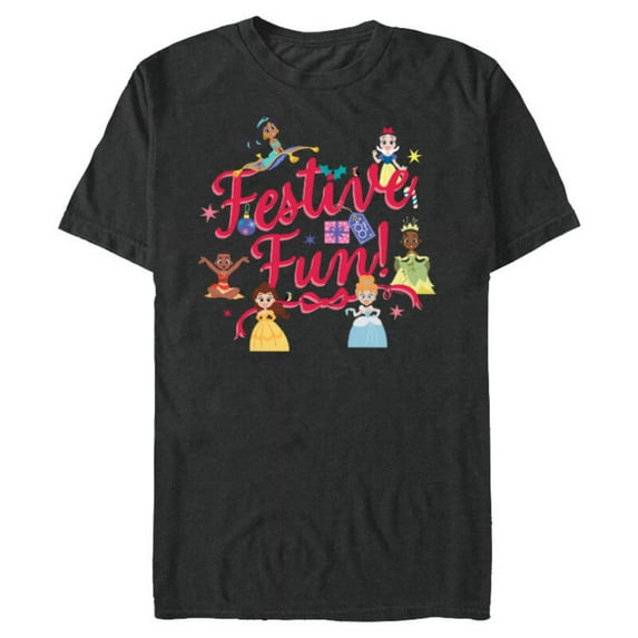 Disney 100 Princess Squad Christmas Holiday Festive Fun D100 - Short Sleeve Blended T-Shirt for Adults - Customized-Dark Heather