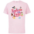 thumbnail image 1 of Disney 100 Princess Squad Christmas Holiday Festive Fun D100 - Short Sleeve Cotton T-Shirt for Adults - Customized-Soft Pink, 1 of 5