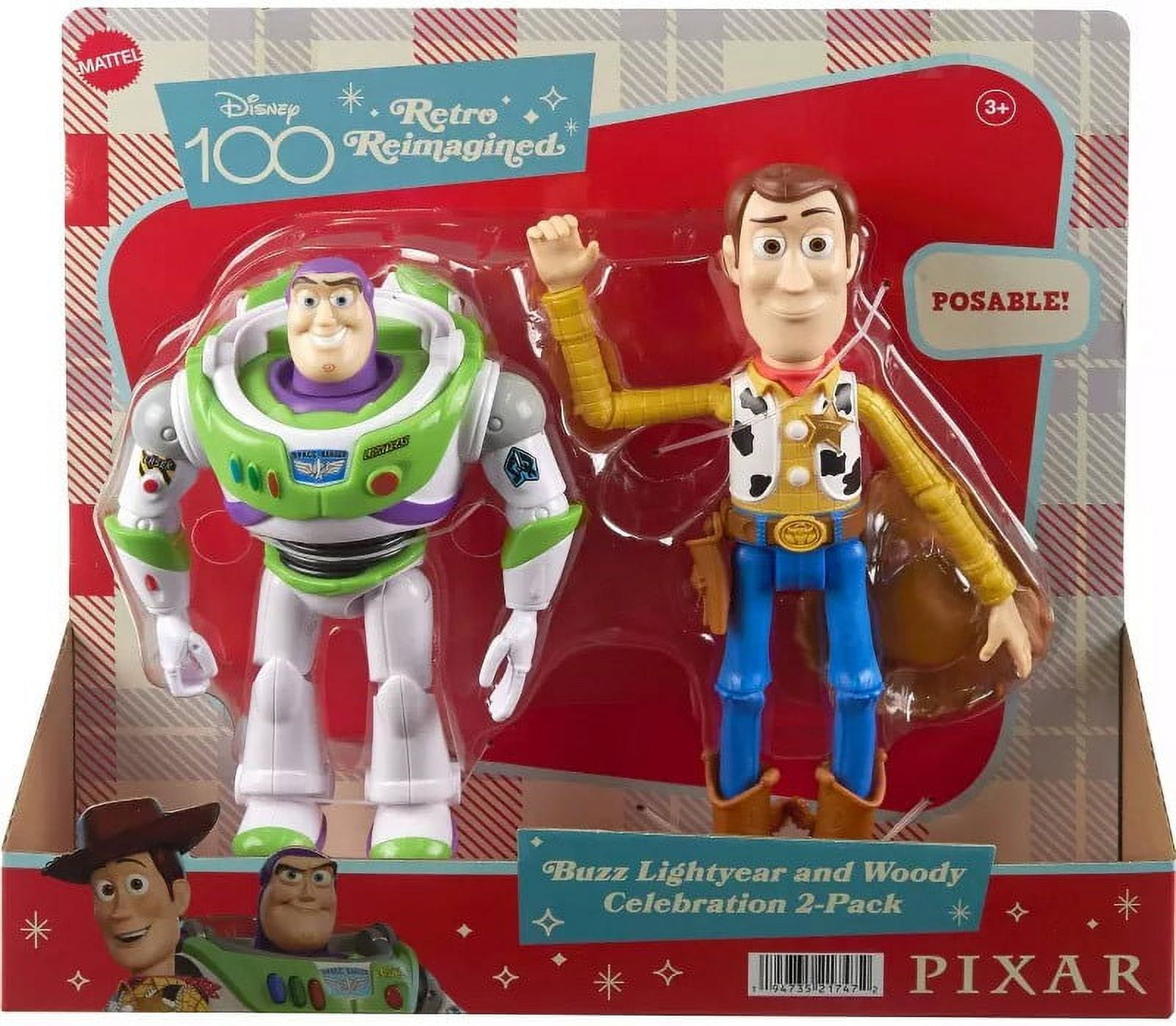 Disney 100 Retro Reimagined Holiday Toy Story Woody Buzz Action