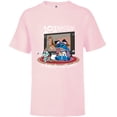thumbnail image 1 of Disney 100 Stitch in Costume 101 Dalmatians Fun & Scrump - Short Sleeve T-Shirt for Kids - Customized-Soft Pink, 1 of 5