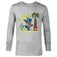 thumbnail image 1 of Disney 100 Stitch in Costume Baloo Bare Necessities & Scrump - Long Sleeve T-Shirt for Men - Customized-Athletic Heather, 1 of 5