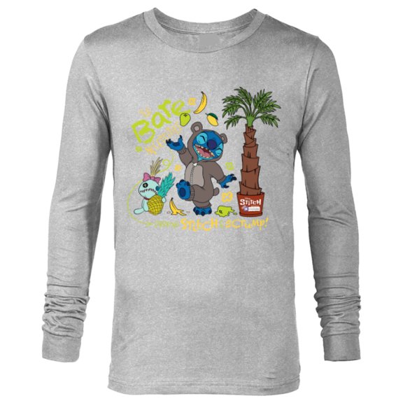 Disney 100 Stitch in Costume Baloo Bare Necessities & Scrump - Long Sleeve T-Shirt for Men - Customized-Athletic Heather