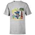 thumbnail image 1 of Disney 100 Stitch in Costume Baloo Bare Necessities & Scrump - Short Sleeve T-Shirt for Kids - Customized-Athletic Heather, 1 of 5