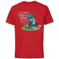 thumbnail image 1 of Disney 100 Stitch in Costume Gus from Cinderella Snack Time - Short Sleeve Cotton T-Shirt for Adults - Customized-Red, 1 of 5